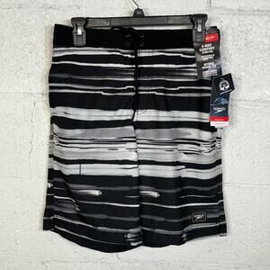 Speedo Men's Print Bondi Basin 20" Boardshorts, Anthracite Small